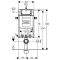 GEBERIT KOMBIFIX pre závesné WC s nádržkou UP320 s pripojením pre odsávanie zápachu, montážna výška 108cm, kód…