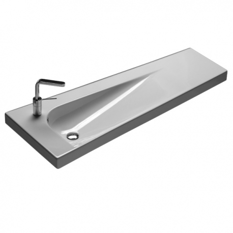 HATRIA  trapézové Umývadlo závesné / na plochu GRANDANGOLO 130 kód Y0XT Y0V0