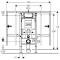 GEBERIT DUOFIX SPECIAL pre závesné WC s UP320 - šírkovo nastaviteľný (80-130cm), stavebná výška 112cm, kód…