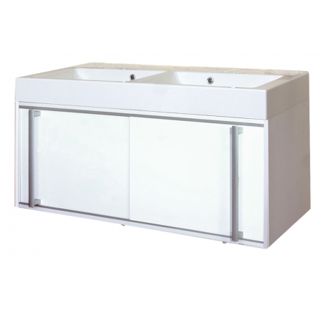 EDEN závesná skrinka s umývadlom z liateho mramoru TERA NEW kod TEN 05 xx yy