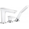 Hansgrohe trojotvorová páková batéria na okraj vane PuraVida biela/chróm kód 15432400