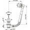 ALCAPLAST Sifón vaňový automat celokovový kod A58K