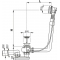 ALCAPLAST Sifón vaňový automat komplet kov kod A550KM
