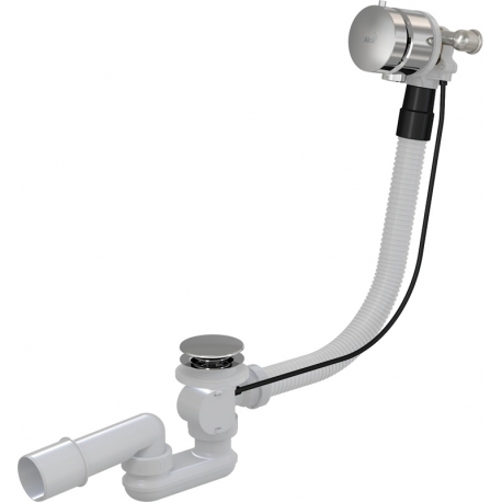 ALCAPLAST Sifón vaňový automat s napúšťaním prepadom kov kod A562KM