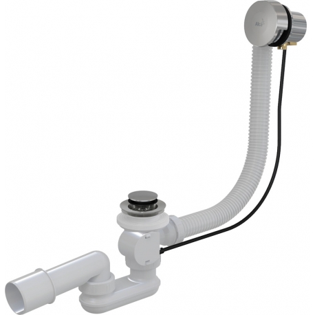 ALCAPLAST Sifón vaňový automat s napúšťaním prepadom kov kod A563K 100