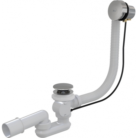 ALCAPLAST Sifón vaňový automat s napúšťaním prepadom kov kod A563KM 80