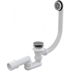 ALCAPLAST Sifón vaňový click/clack plast – chróm kod A505CRM