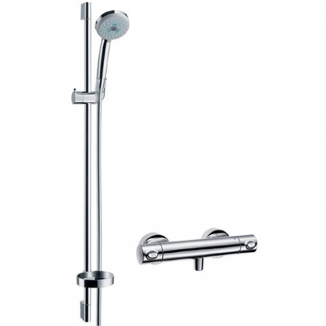 Hansgrohe sprchová sada s termostatom Croma 100 Multi/Ecostat 1001 SL, kombinácia 0,65 m chróm kód 27086000