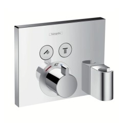 Hansgrohe Shower Select, termostatická batéria pod omietku pre 2 spotrebiče s držiakom ručnej sprchy - chróm, kód 15765000