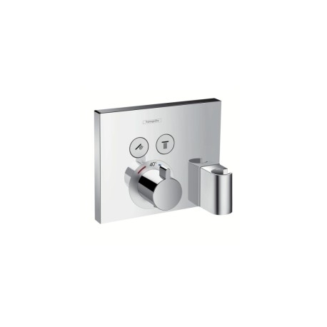 Hansgrohe Shower Select, termostatická batéria pod omietku pre 2 spotrebiče s držiakom ručnej sprchy - chróm, kód 15765000