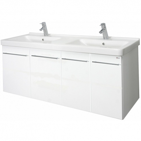 EDEN  závesná skrinka s keramickým dvojumývadlom  LIBRA, kód LB 07 xx yy