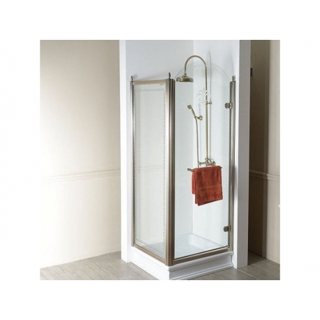 Antique 80x90cm,bronz,obdĺžniková sprchová zástena,P varianta