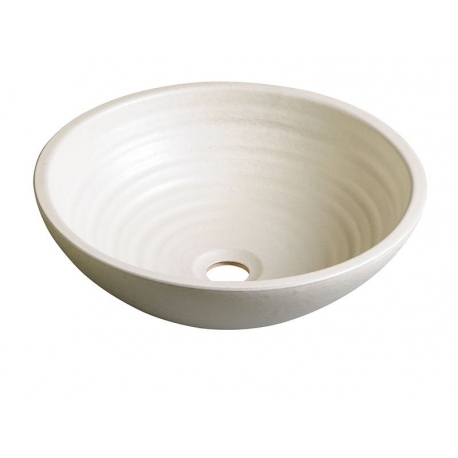 SAPHO ATTILA keramické umývadlo, priemer 44cm, slonová kosť 