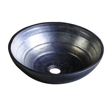 SAPHO ATTILA keramické umývadlo, priemer 44cm, petrolejová 