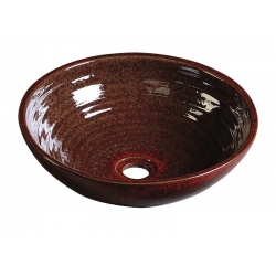 SAPHO ATTILA keramické umývadlo, priemer 44cm, purpurovo červená 