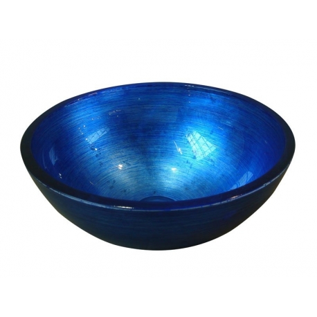 Sapho MURANO sklenené umývadlo 40x13cm, modré 