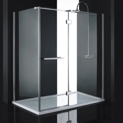 Aquatek Crystal R63 sprchovací kút 160x90cm, profil chróm, sklo číre, výška 200 cm