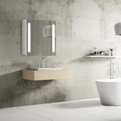 Bath Concept ZRKADLOVÁ SKRINKA Hapa Design VENEDIG 60 biela , 1 dvere s LED osvetlením
