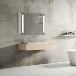 Bath Concept ZRKADLOVÁ SKRINKA Hapa Design VENEDIG 80 biela , 1 dvere s LED osvetlením