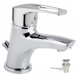 Umývadlová batéria s výpusťou Brado chróm