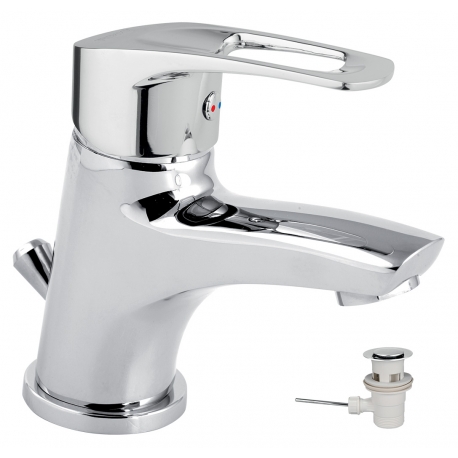 Umývadlová batéria s výpusťou Brado chróm