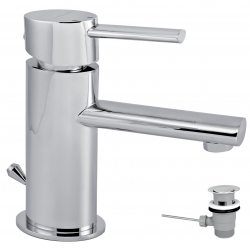 Umývadlová batéria s výpusťou OVAL chróm