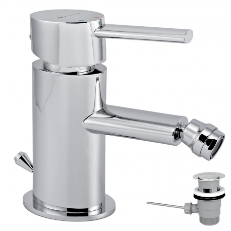 Bidetová batéria s výpusťou OVAL chróm