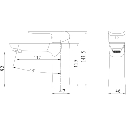 Umývadlová batéria s odpadovou súpravou
