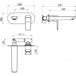 Umývadlová podomietková batéria
