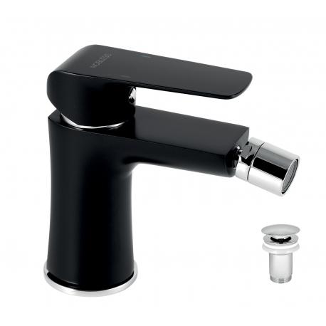 Bidetová batéria s odpadovou súpravou čierna