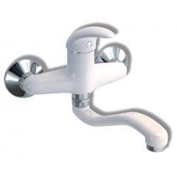 Drezová umývadlová batéria 150 mm Metalia 55 biela-chróm