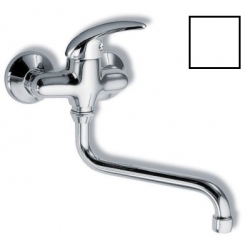 Drezová umývadlová batéria 100 mm Metalia 55 biela-chróm