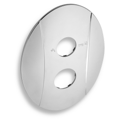 Kryt podomietkového boxu s prepínačom OVAL chróm