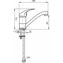 Umývadlová drezová batéria Metalia 55 chróm