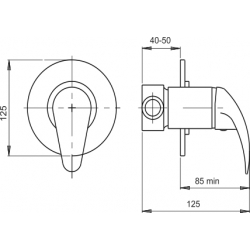 Sprchová batéria podomietková Metalia 55 chróm