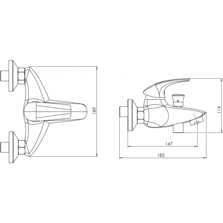Vaňová batéria 150 mm Metalia 57 chróm