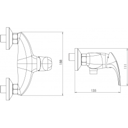 Sprchová batéria 150 mm Metalia 57 chróm