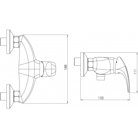 Sprchová batéria 150 mm Metalia 57 chróm