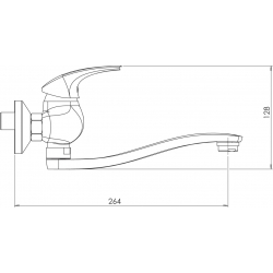 Drezová umývadlová batéria 150 mm Metalia 57 chróm