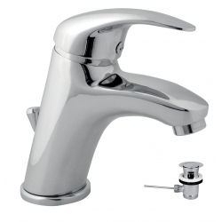 Umývadlová batéria s kovovou výpusťou Titania Lux chróm