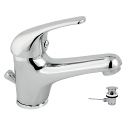 Umývadlová batéria s kovovou výpusťou Titania Iris chróm