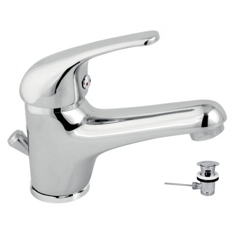 Umývadlová batéria s kovovou výpusťou Titania Iris chróm