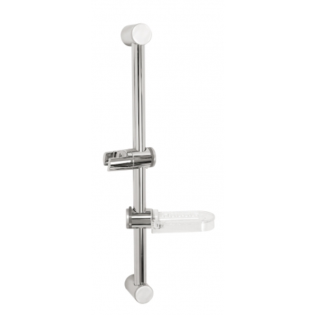 Posuvný držiak sprchy s mydelničkou chróm