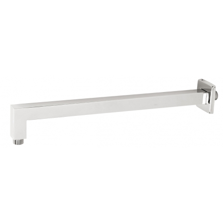 Rameno pevnej sprchy hranaté zo steny 400 mm chróm