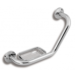 Lomené madlo k vani s drôtenou mydleničkou Metalia 1 chróm