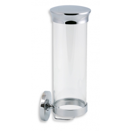 Zásobník na kozmetické tampóny sklo Metalia 1 chróm