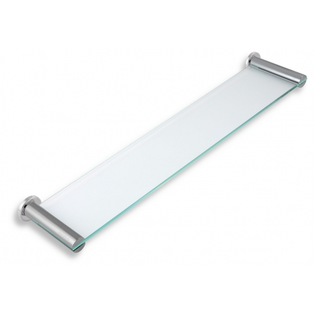 Polička rovná sklo pieskované Metalia 2 chróm