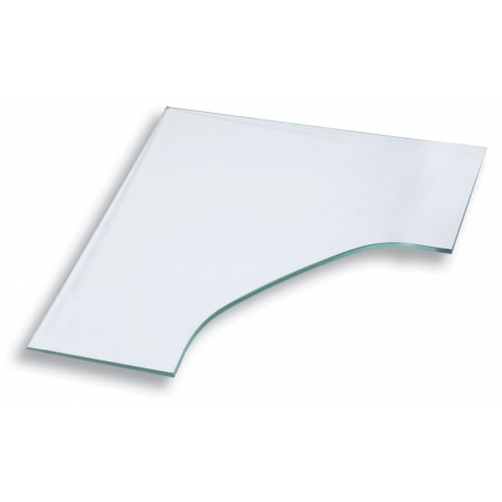 Sklo poličky rohové vŕtané číre