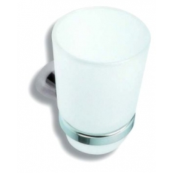 Držiak zubných kefiek a pasty sklo Metalia 3 chróm