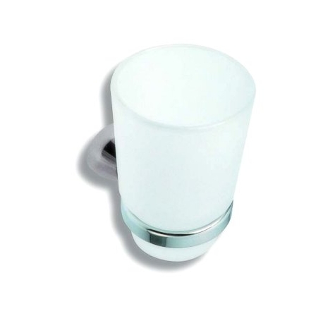 Držiak zubných kefiek a pasty sklo Metalia 3 chróm